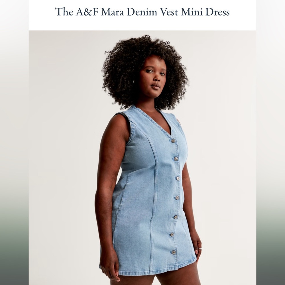 Abercrombie & Fitch WHITE denim dress